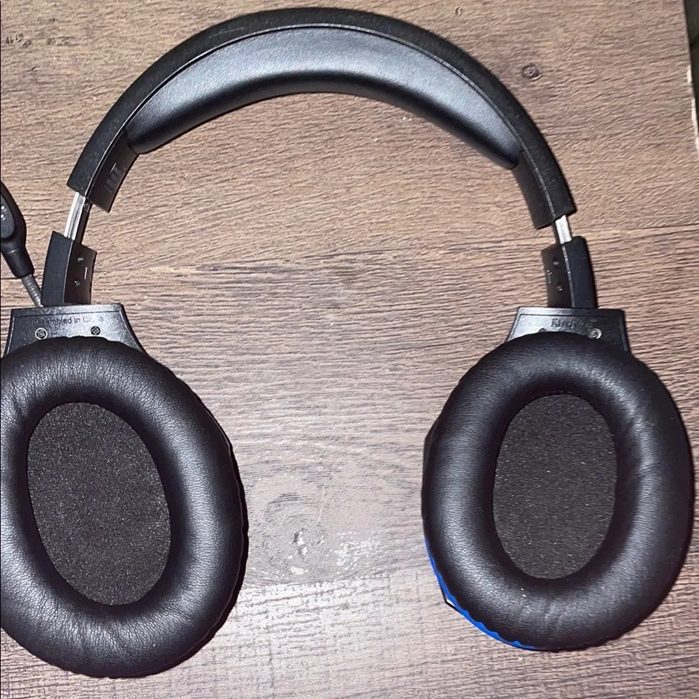 Wireless Hype X Black and Blue Over-Ear Gaming Headset with Microphone